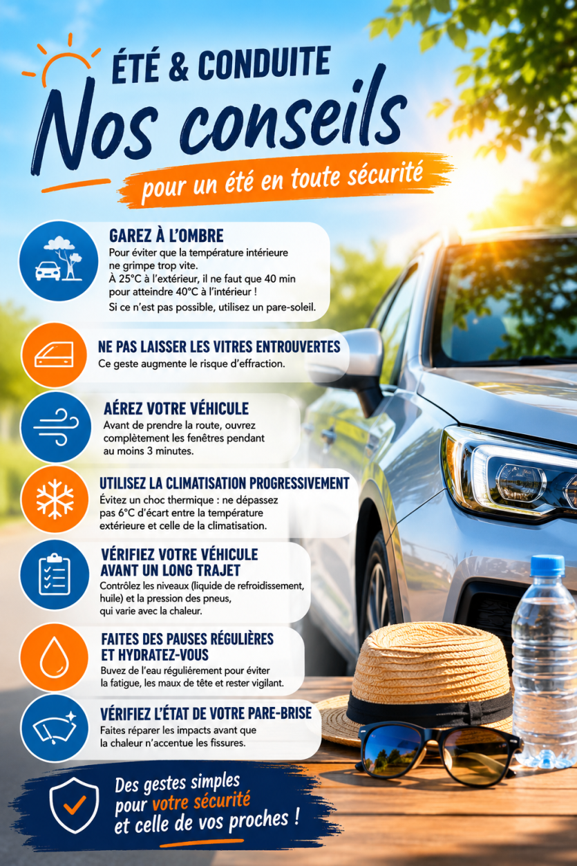 ☀️ Canicule : adoptez les bons réflexes pour votre véhicule ! ????